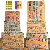 【100% GELD-ZURÜCK-GARANTIE】Wir stehen zu der Qualität unserer Produkte. Wenn Sie nicht mit Multi Occasion geburtstag Geschenkpapier set zufrieden sind, erhalten Sie eine Rückerstattung.