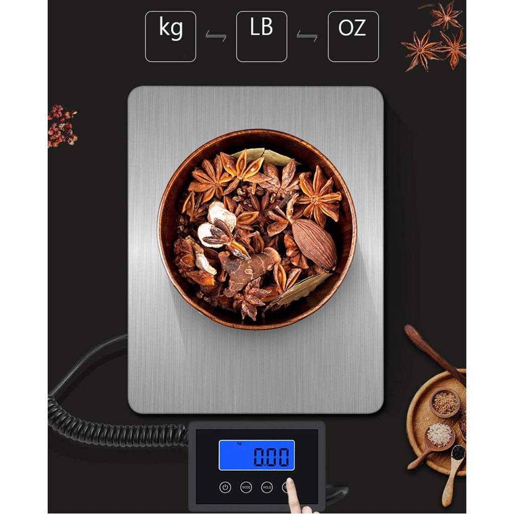 Báscula electrónica de alta precisión, plata digital, 180 kg/50 g, pesaje postal profesional, plataforma de acero inoxidable, básculas de frutas para tiendas comerciales, pesaje de cocina, báscula pa