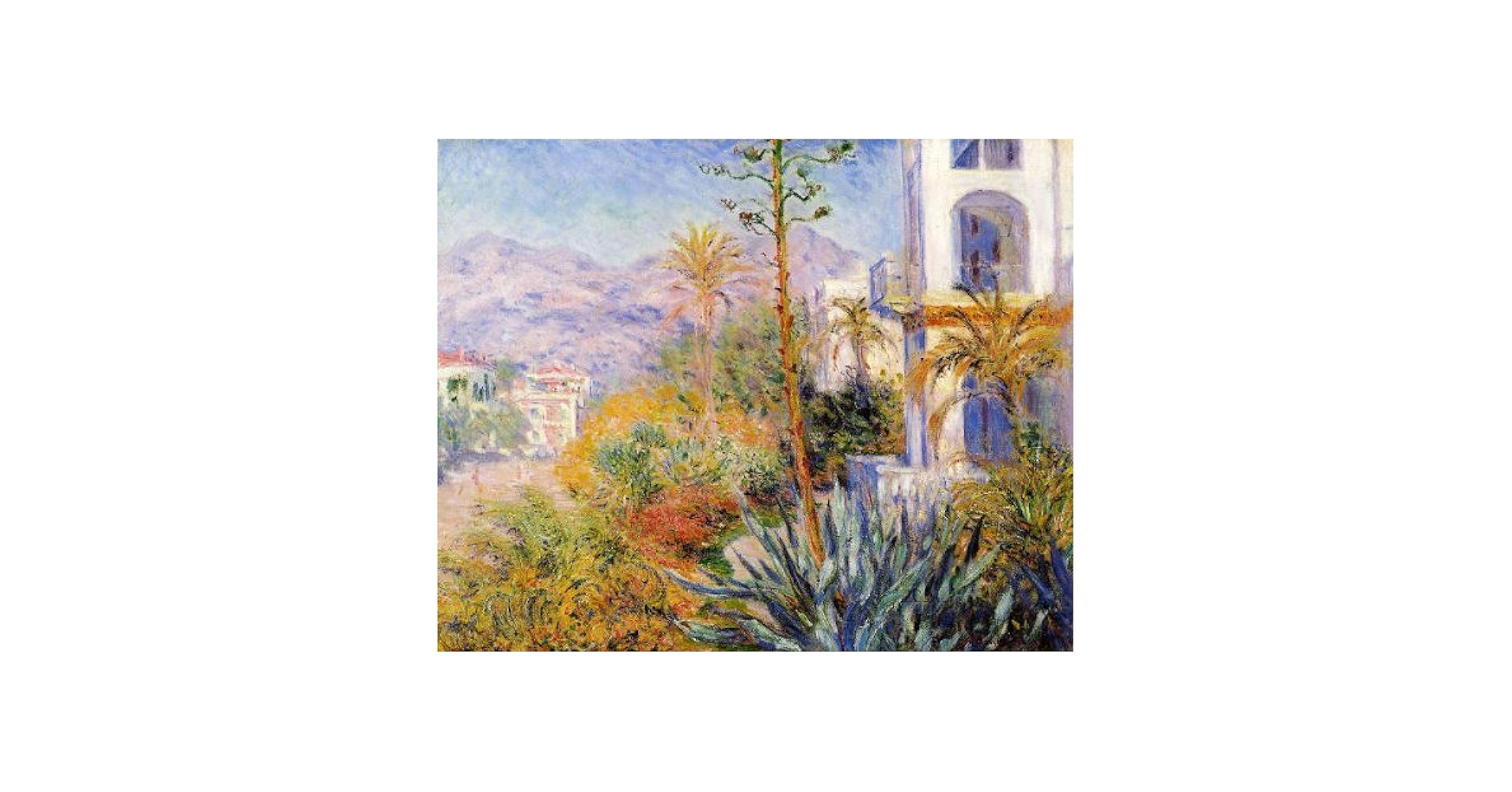 Amazon.co.jp: モネ・「ボルディゲラのヴィラ」 プリキャンバス