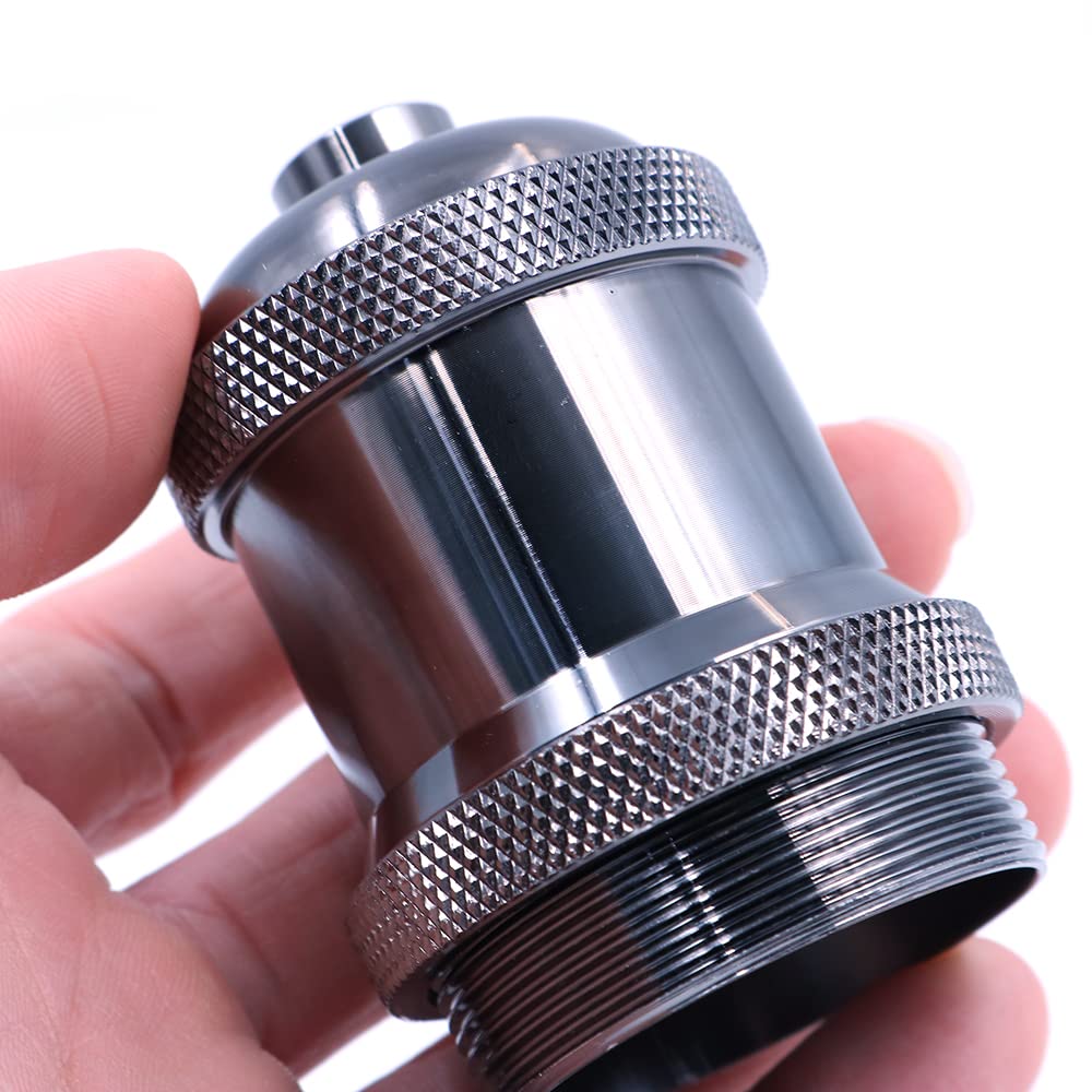 Lot De 2 Douilles Lampe E26 E27 Avec Anneau Abat-Jour - Support Culot Standard Rétro Pour Suspension Et Lampes - Cuivré