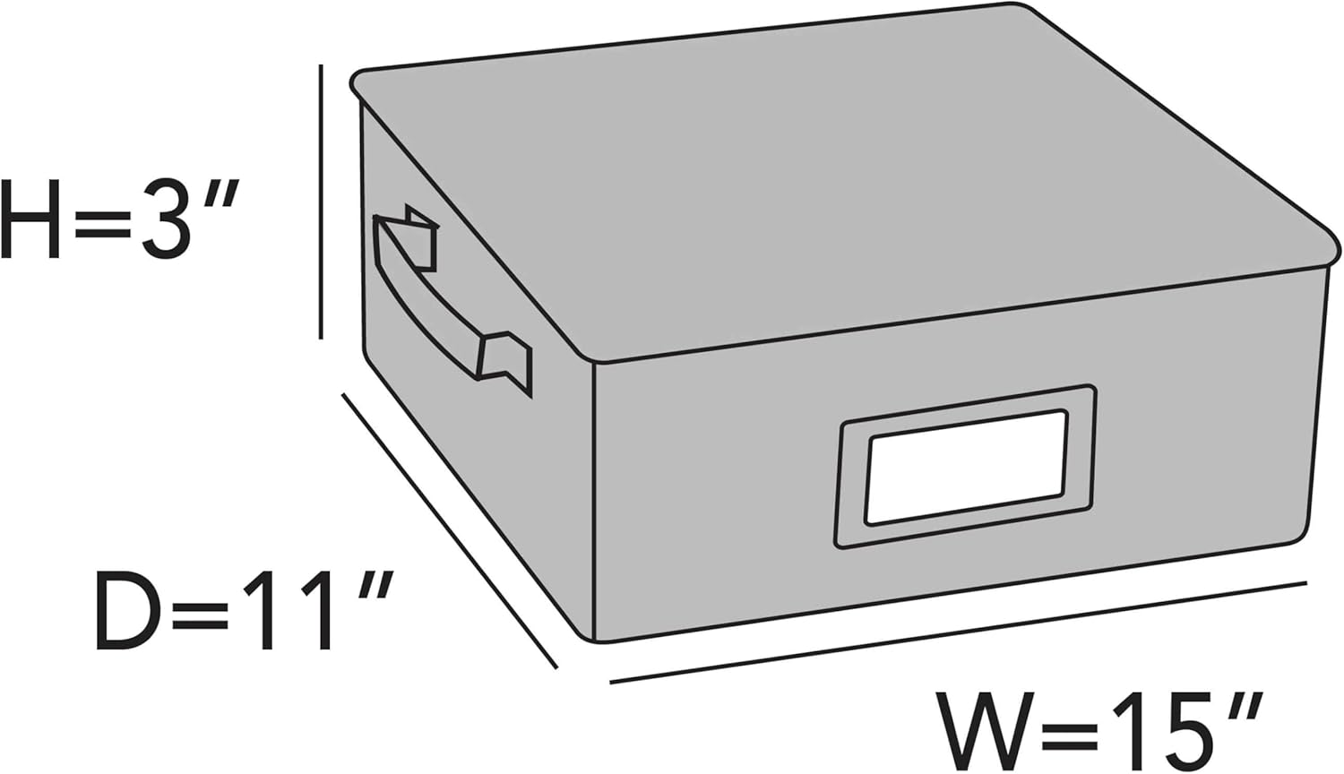Covermates Keepsakes Zip-Top Storage Box with Trays - Heavy Duty Polyester- Reinforced Handles - Stackable Design - Indoor Storage, Grey Heather