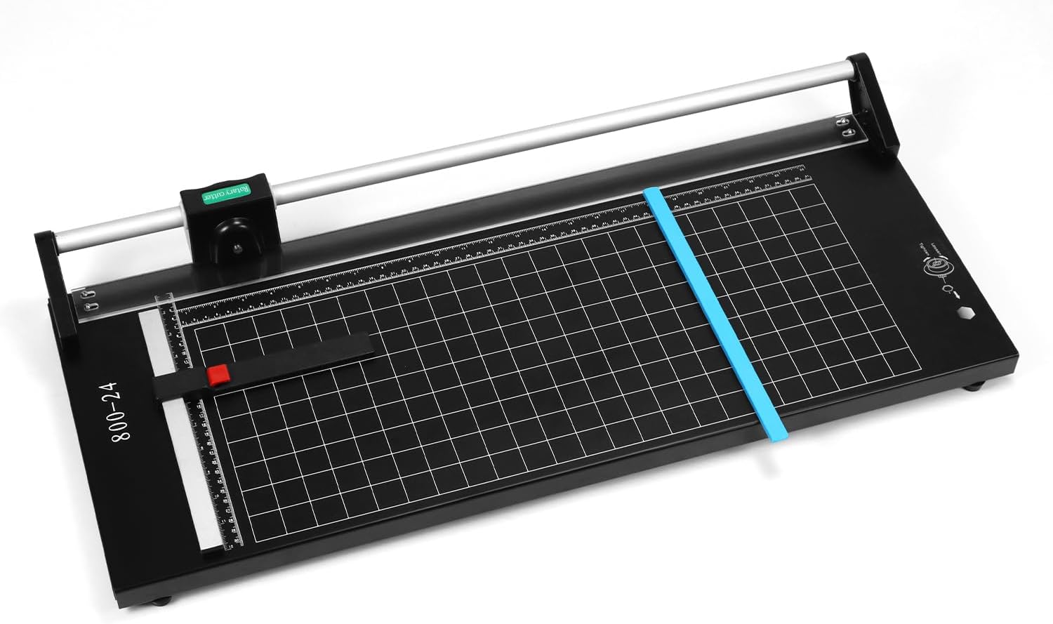 QWORK 24 Inch Manual Precision Rotary Paper Trimmer with Pre-Printed Grids, Self-Sharpening Design