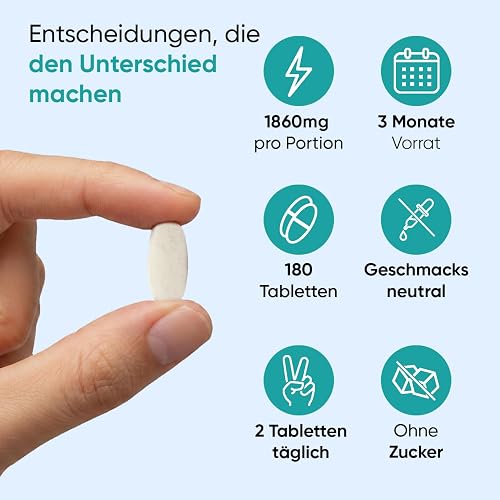 Electrolyte Complex 1860mg - 180 Comprimés Electrolyte sans Sucre ni Saveur - 6