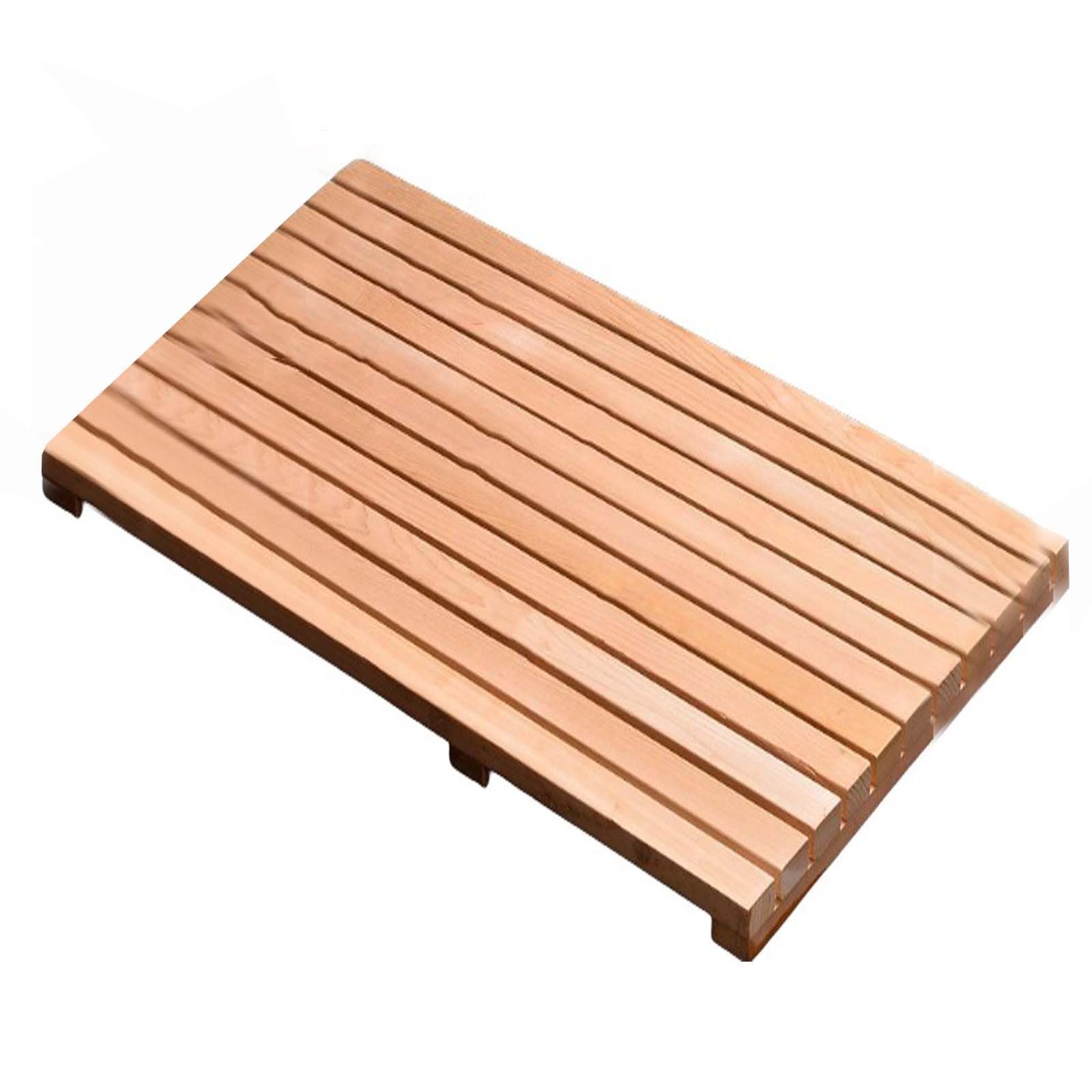 Alfombra ducha natural resistente al agua, plataforma madera, alfombra baño madera antideslizante, for sauna, alfombra rectangular for baño, bañera, ducha, uso interior y exterior, marrón ( Size : 40x