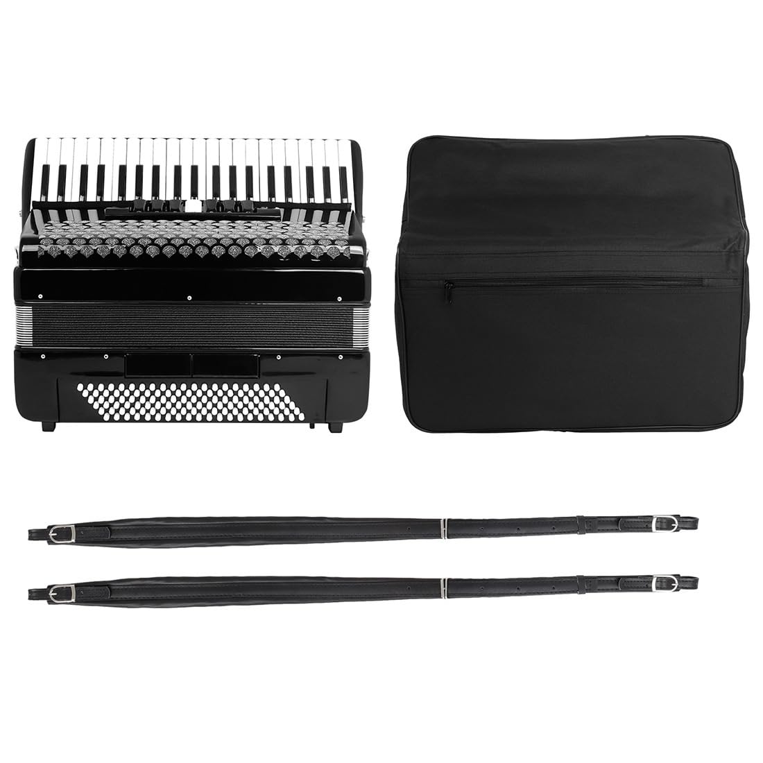 Professionelles Akkordeon, 41 Tasten, 120 Bässe, Tasteninstrumente, Akkordeon mit Riemen, Akkordeontasche für Erwachsene, Anfängerprüfung, professionelles Spielen (Color : Blue)