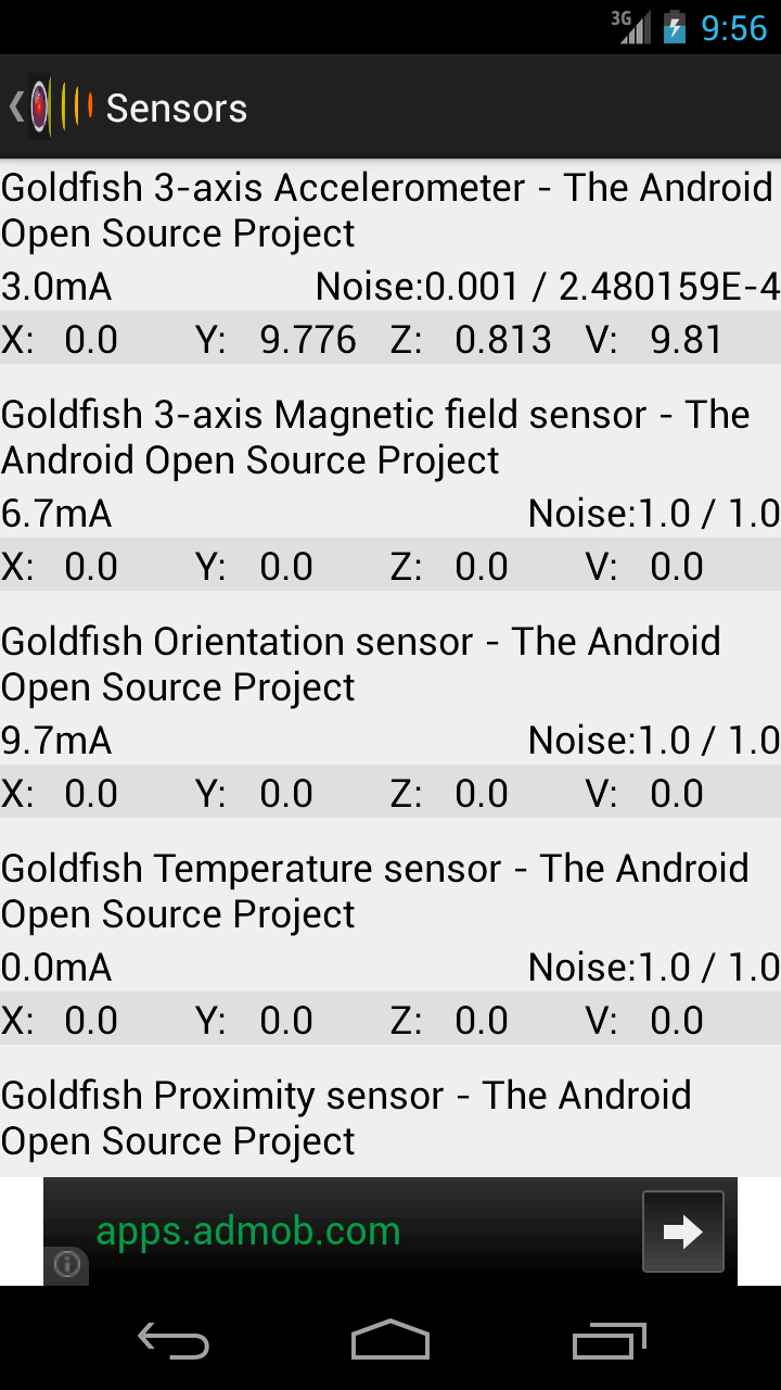 Sensors - App on Amazon Appstore