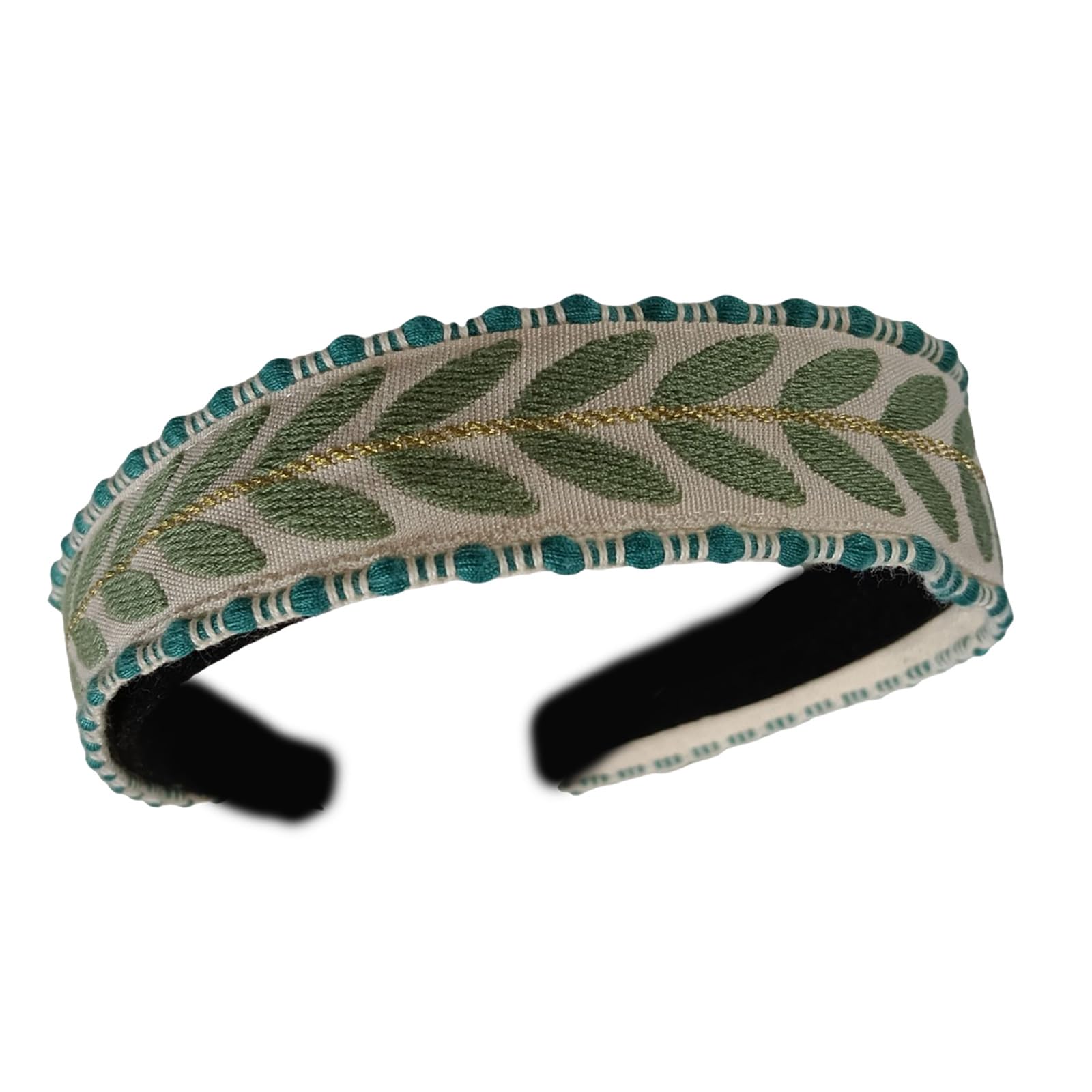 YUXITA Wide Knotted Hairband With Embroidery Design Headband Soft Fabric Hair Decoration Fashion Headwear For Women Girls