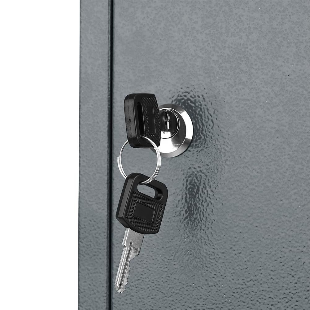 Bakaji Cassetta Postale da Parete in Acciaio Inox Buca Lettere per Posta da Esterno con Chiusura a Chiave (Grigio)