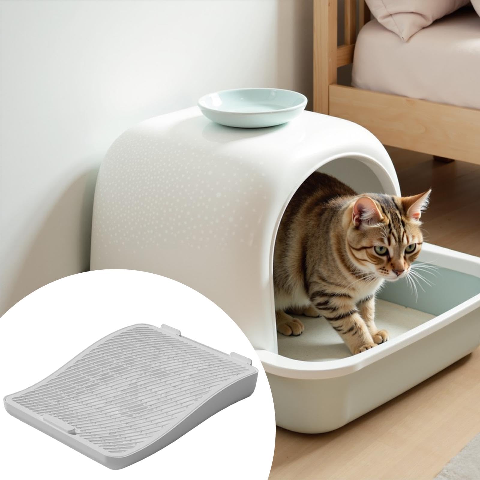 Mata Para Arenera De Gato De Capa Doble Fácil De Limpiar Y,