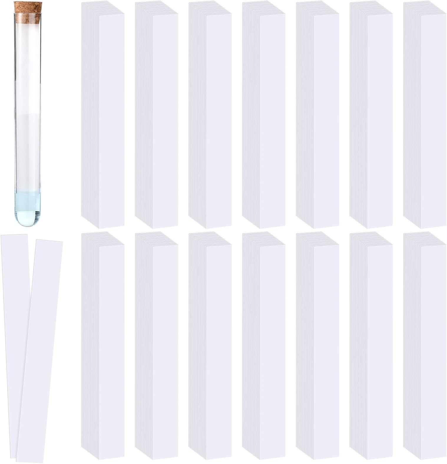 500 Pcs 6.3 x 0.79 Inches Grade 1 Chromatography Paper Strip Chemistry Experiments Filter Paper Chromatography Strips for Pigment Separation for Laboratory Classroom School University