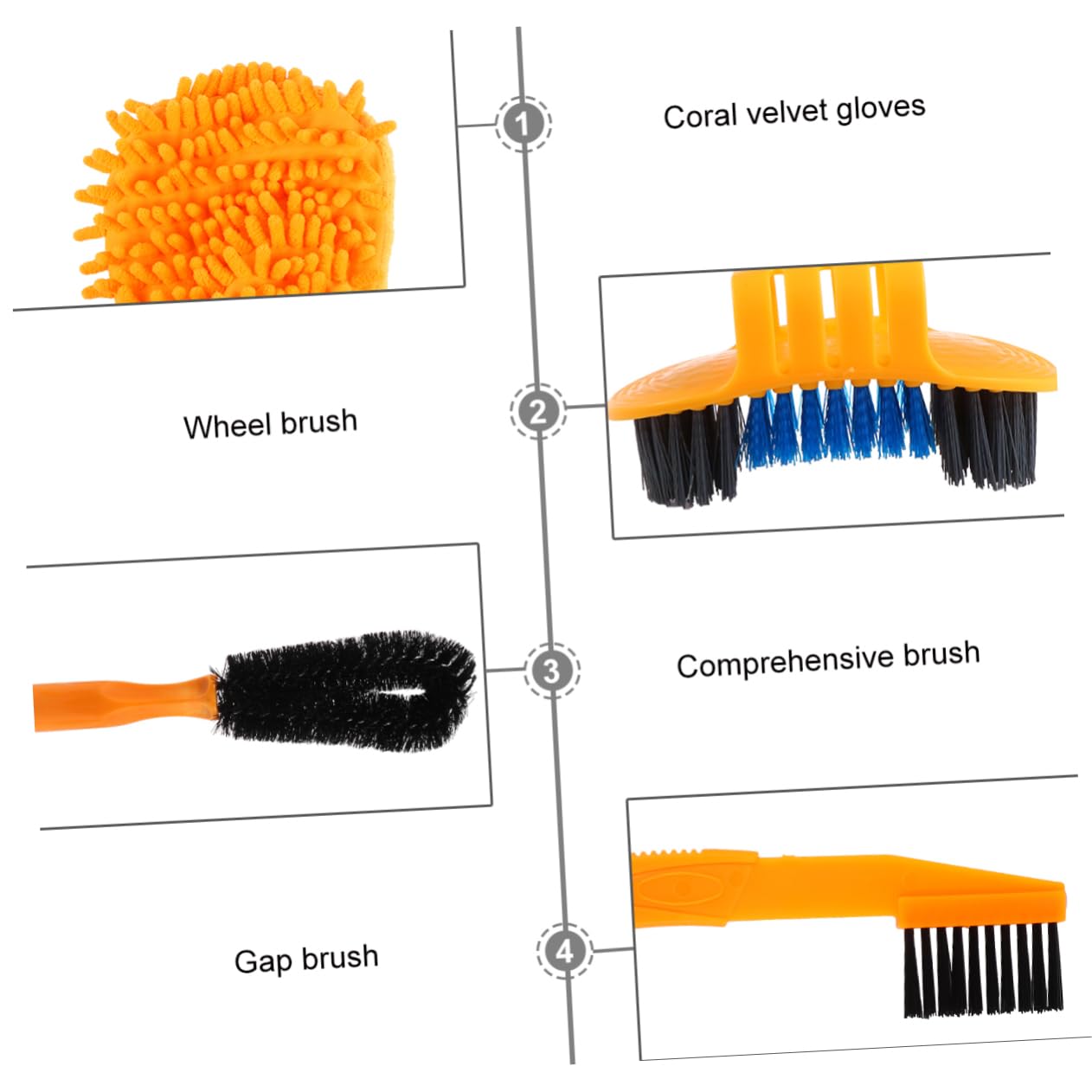 BESPORTBLE Complete Bike Chain Cleaning Brush Set Bike Maintenance Chain Cleaner for Bicycles Suitable for Road and Mountain Bikes