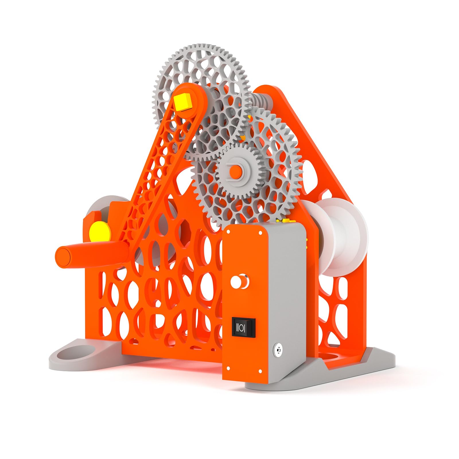 Retraktor filamentu do drukarki 3D, nawijarka szpul, elektryczna nawijarka materiałów eksploatacyjnych, zdolna do utrzymania szpul 2KG, modułowa konstrukcja z możliwością (Orange)