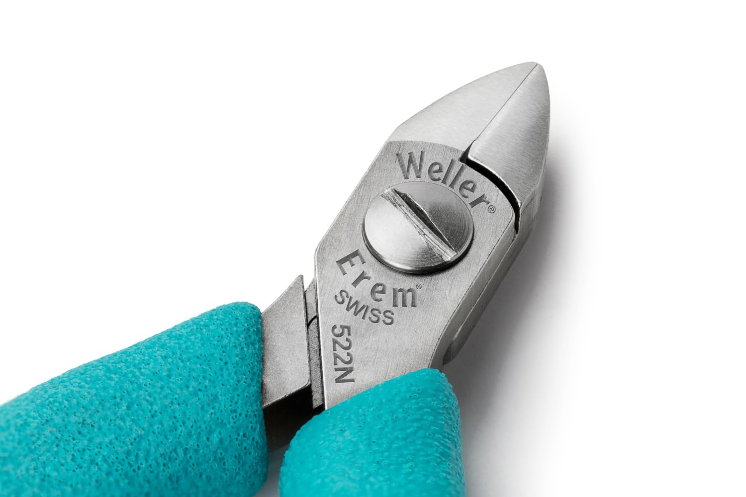 Weller Erem 522N Seitlicher Kabelschneider mit Hochpräzisen Schraubsystem für Leichtes Betätigen Ohne Überlappen der Backen, Ohne Wate (Flush), 115mm