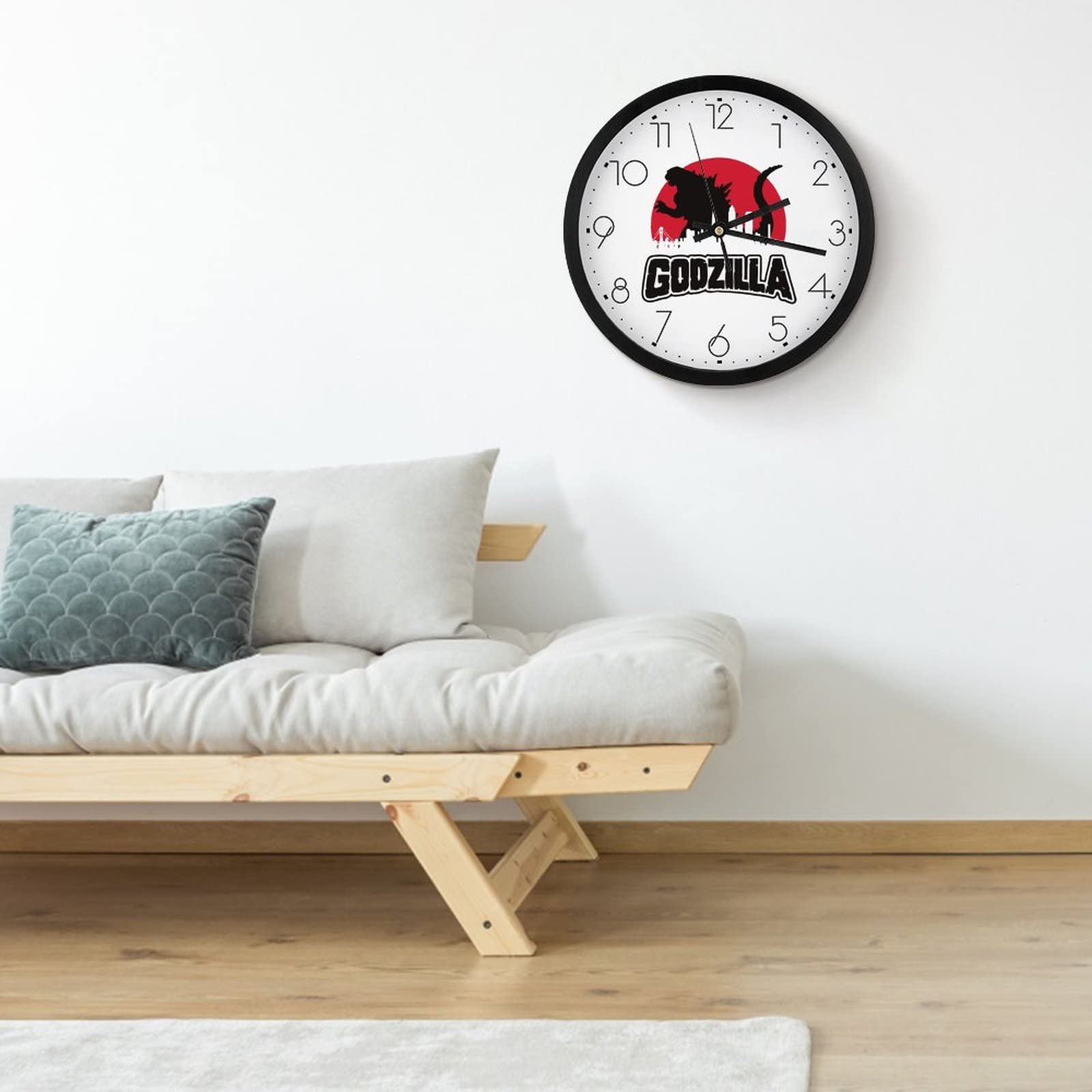 Amazon.co.jp: 壁時計 掛け時計 ゴジラ かけ時計 アナログ時計 連続