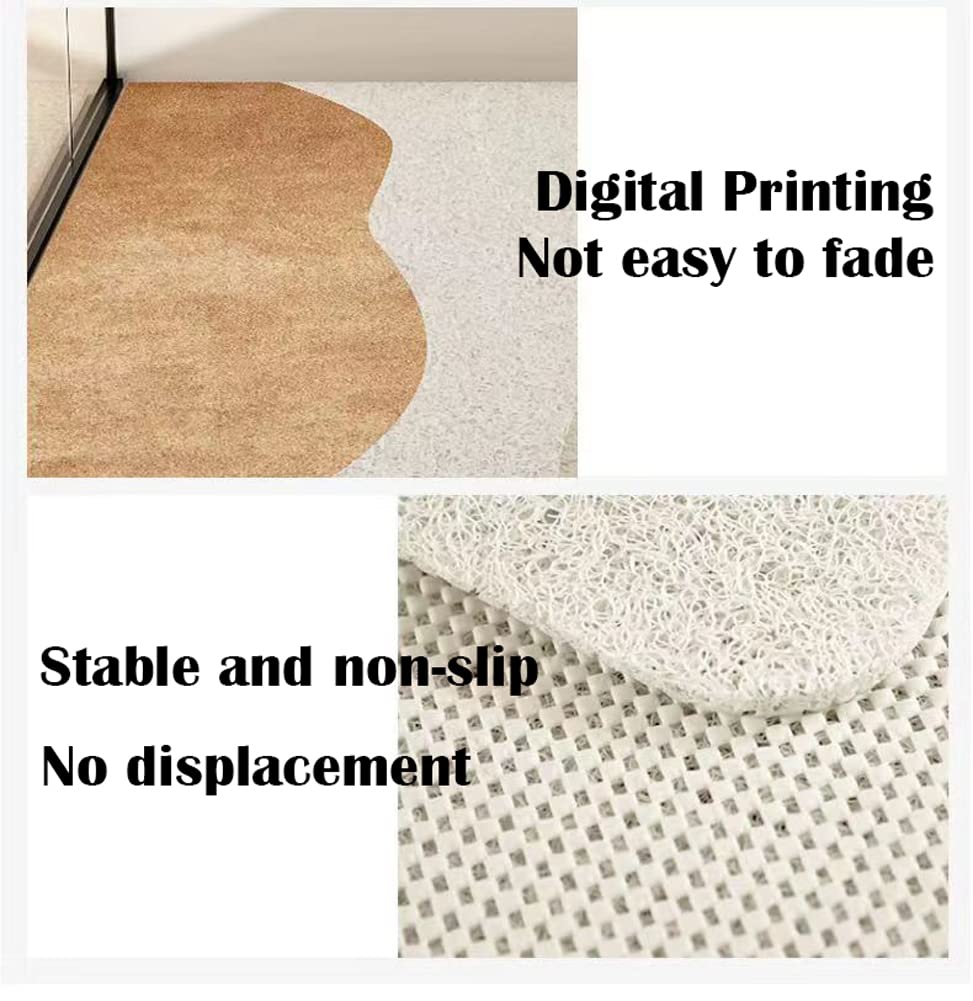 Elegante Tappeto angolare per Il Bagno in PVC con Base in Gomma Antiscivolo, Morbido e Resistente, Ideale per la Zona umida e la Doccia angolare. Facile da Pulire.