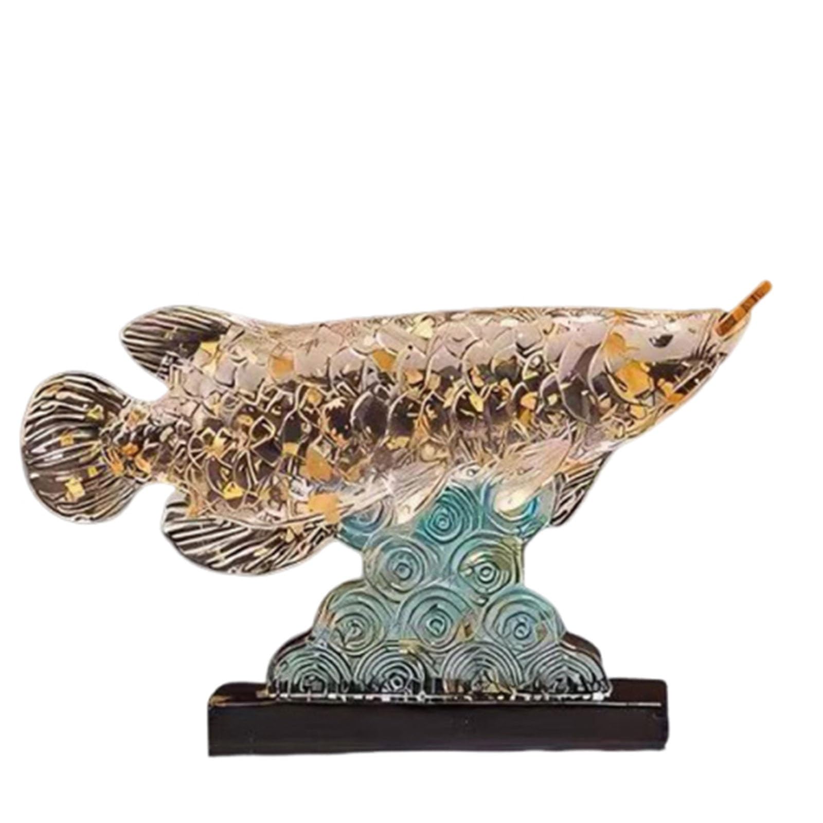 Statue de Poisson Arowana Feng Shui de 35 cm pour décoration de meuble TV