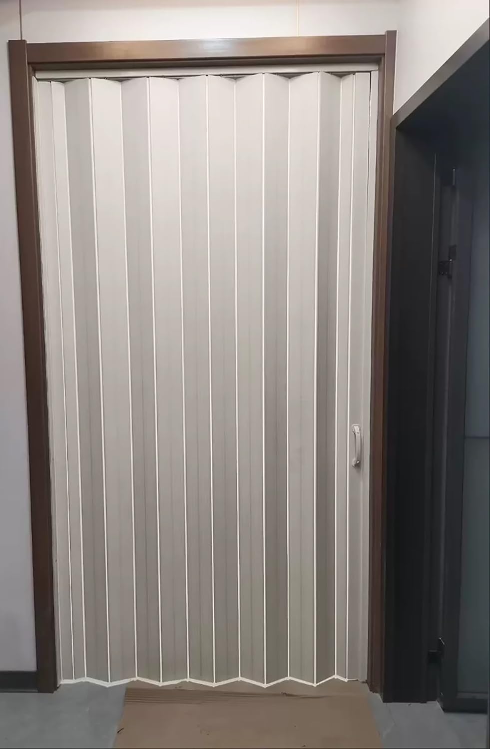 Drzwi składane - Koncertyna winylowa do drzwi, aluminiowy system szyn do spiżarni lub sypialni, panel oszczędzający miejsce