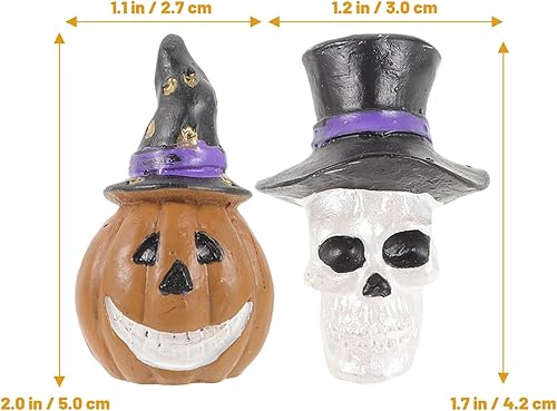 Miniatura 3 de POPETPOP 2 piezas de decoraciones de Halloween, decoración de calavera de acuario, decoración de Halloween, decoración de pecera, suministros