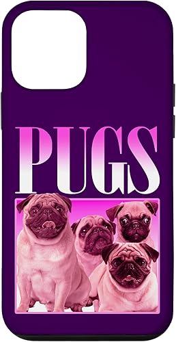 Miniatura 16 de iPhone 16 Pugs Bootleg Rap | Lindo Pug Dog Pet Owners Retro 90's Poster Case