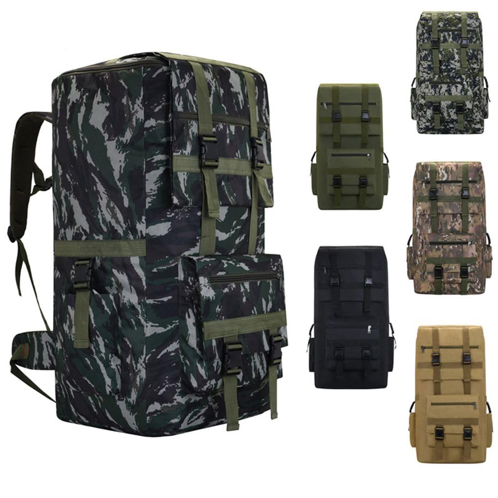 Rucksack 120L Große Kapazität Military Outdoor Wanderrucksack - Wasserdicht Camping Bergsteigen Backpacker für Damen und Herren mit Camouflage Design