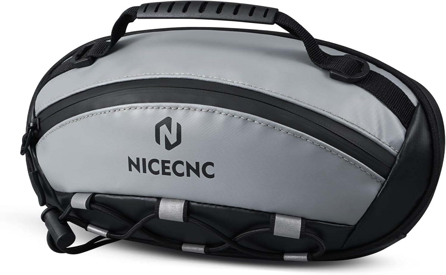 NICECNC Motorcycle Handlebar Bag Universal Waterproof PVC Front Fork Organizer Accessory Bag Motorcycle Tool Bag for Motorbike Cruiser Softail Dyna Sportsters Dirt Bike Bicycle Accessories