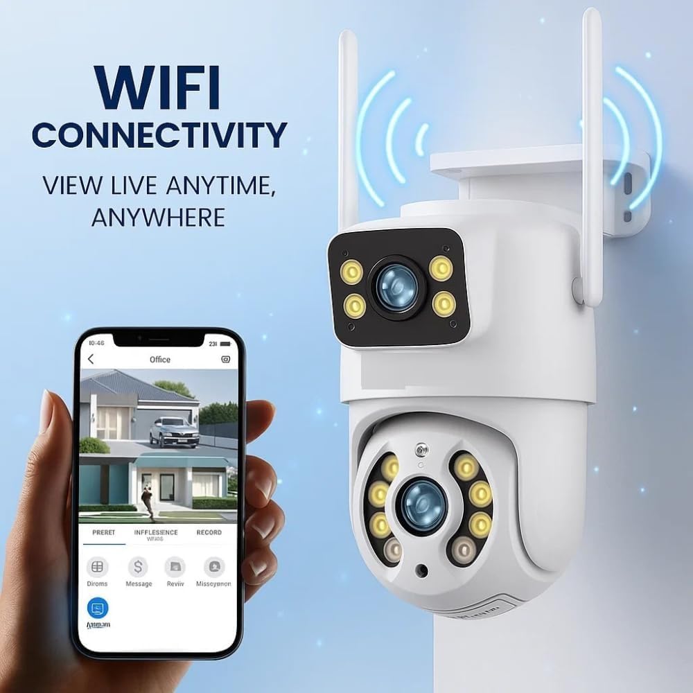 MAYUMI 2-Way Audio | Multi-User View | 128GB SD Card Support | Waterproof | 5MP+5MP Dual Lens WiFi Outdoor CCTV Camera | Full HD | Color Night Vision | Human Detection 2