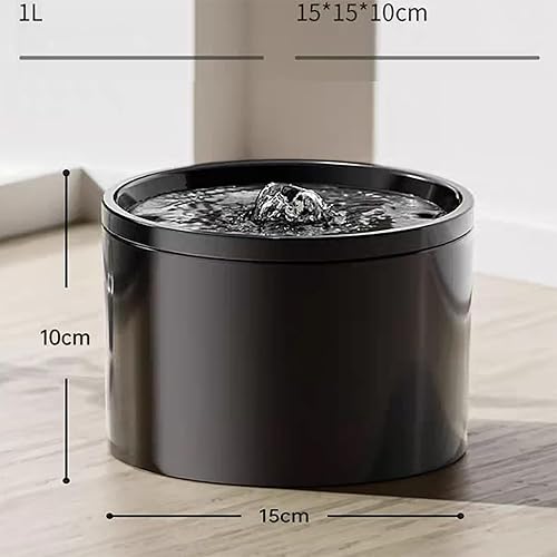 Miniatura 5 de Fuente de agua de cerámica para gatos de 33.82 oz1 litro, dispensador automático súper silencioso para beber mascotas con 7 filtros de repuesto,