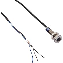 Telemecanique XS508B1NAL2 Optimum Series Inductive Proximity Sensor, Heavy-Duty, Metal 8-mm Barrel, 2-Wire AC/DC Wiring, PNP Input, NO Output, 2-m Electrical Cable