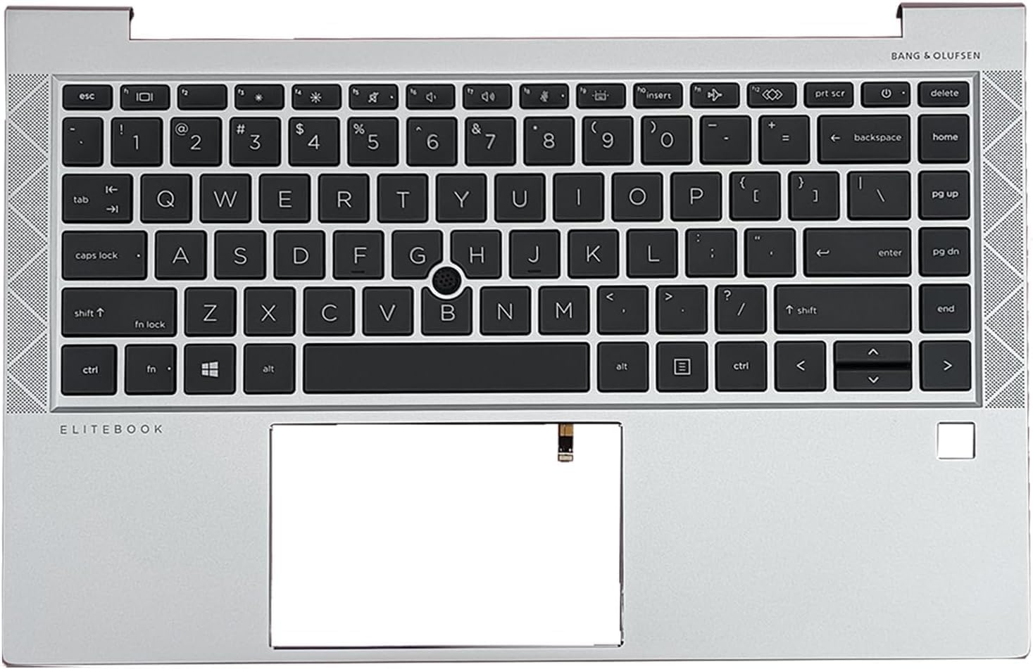 Replacement for HP Elitebook 840 G7 840 G8 Palmrest Backlit Keyboard Assembly Silver M07090-001 M36312-001