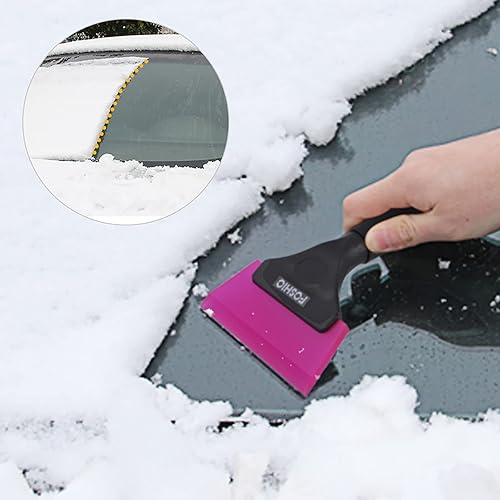 Miniatura 7 de FOSHIO Escobilla pequeña con hoja de goma rosa de 5 pulgadas, mini limpiaparabrisas, herramientas de tintado de ventana para espejo de vidrio con