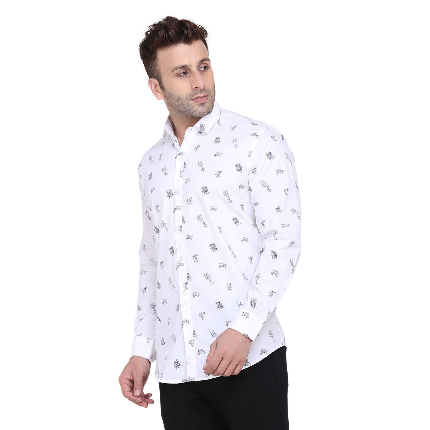 HanumntraCottonblend Printed Mens Shirt
