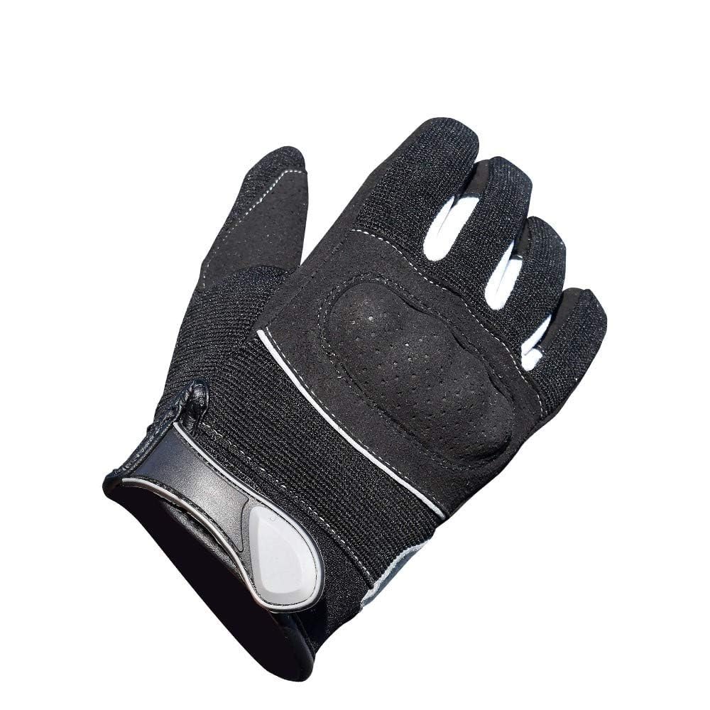 KSK Gants Cross Enfant – Gants Moto/Scooter Mi-Saison Avec Protection Paume & Coque, Taille YM (3XS : 15-16 Cm), Noir
