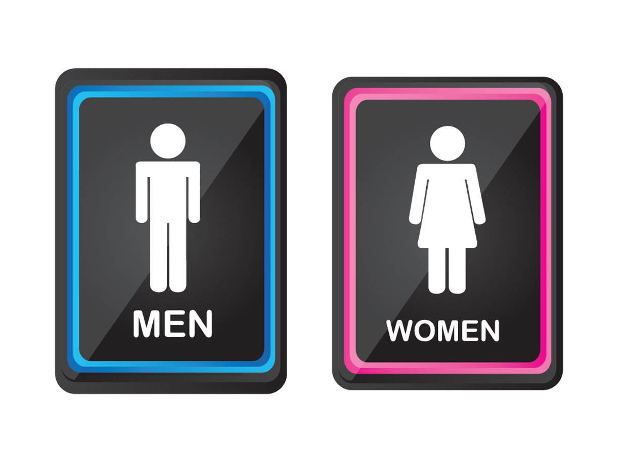 Buy PRESTIGE CARTRIDGE2 Pack Bathroom Signs, Elegant and Modern