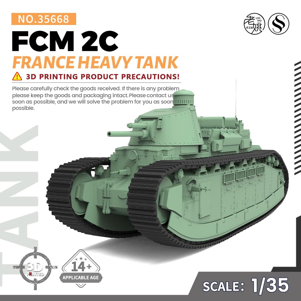 MRY-SFW SS35668 1/35 zestaw do budowy modelu wojskowego Francja FCM 2C Czołg ciężki