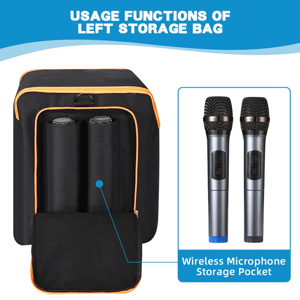 Le Sac de Transport pour Enceinte JBL PartyBox Encore Essential, Sac de Rangement avec bandoulière pour Accessoires de Microphone, Housse de Protection de Voyage