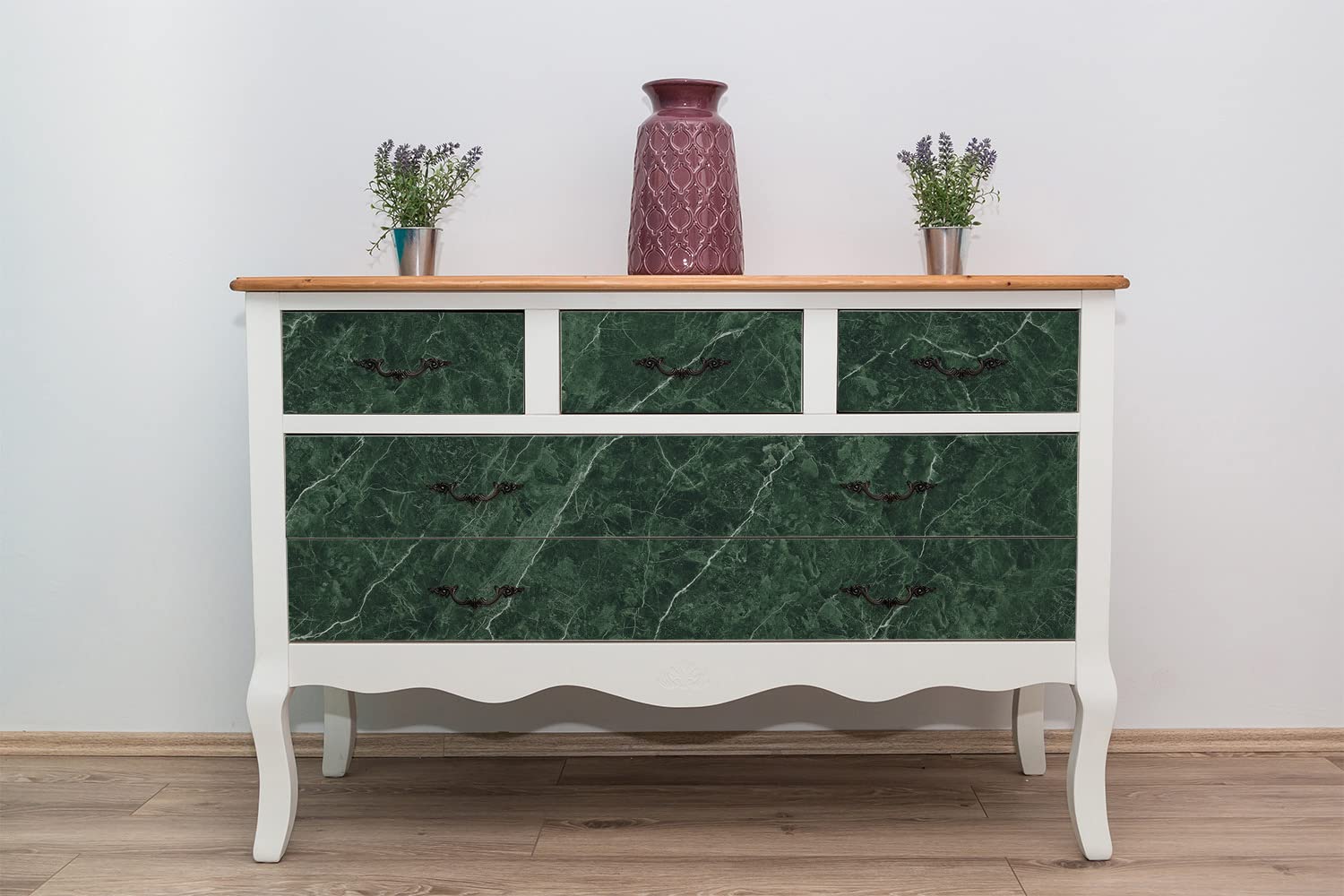 Coloray Okleina Meblowa Samoprzylepna 100x50 cm DIY Na Meble Folia - Zielony marmur