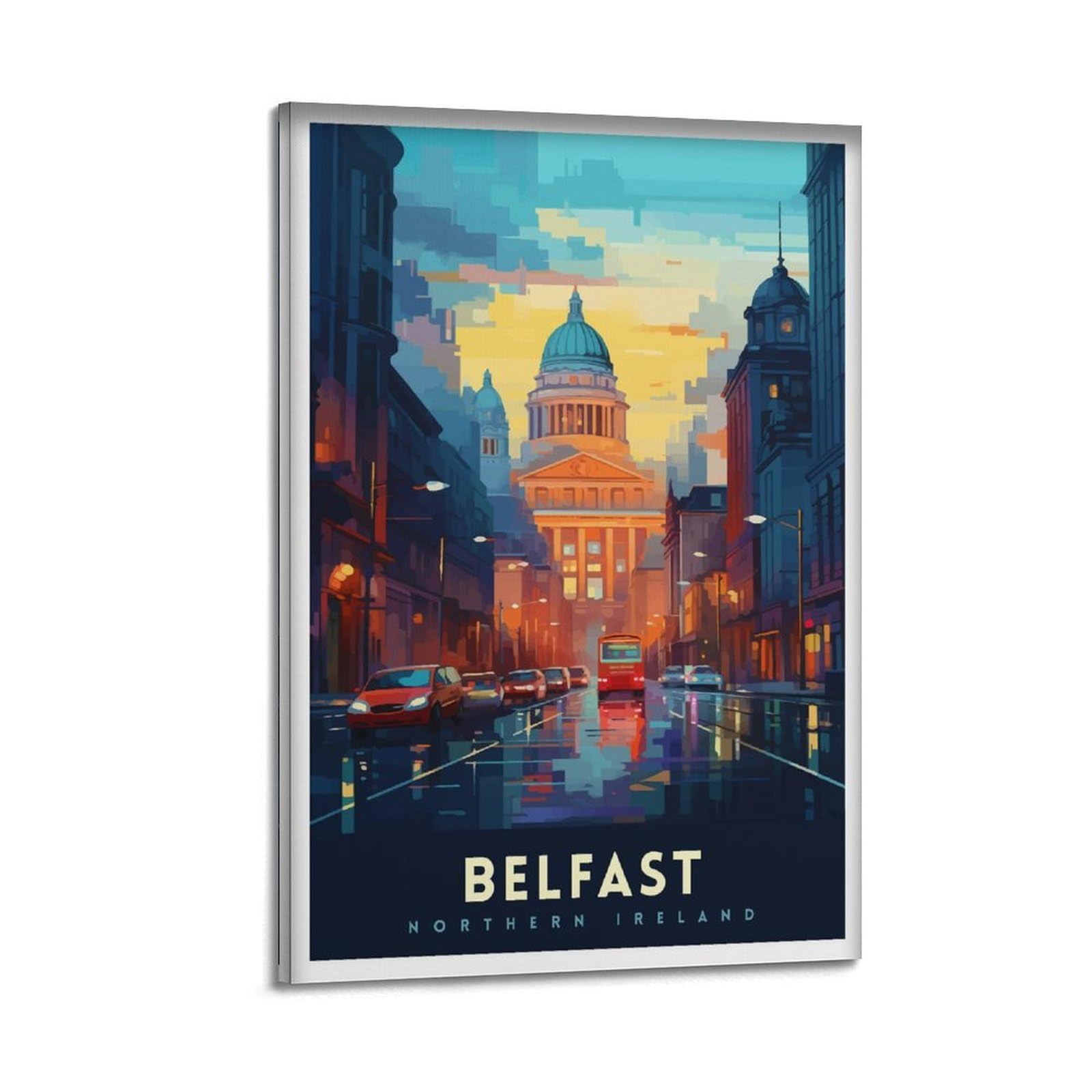 xiaoxiaoshen Belfast Northern Ireland Travel Cityscape Gif_5 Canvas Poster Wall Art Prints Room Aesthetic Murals Bedroom And Living Decorations 12x18inch(30x45cm)