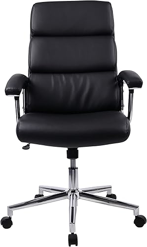 Miniatura 4 de Lorell Silla ejecutiva negra con respaldo alto de cuero