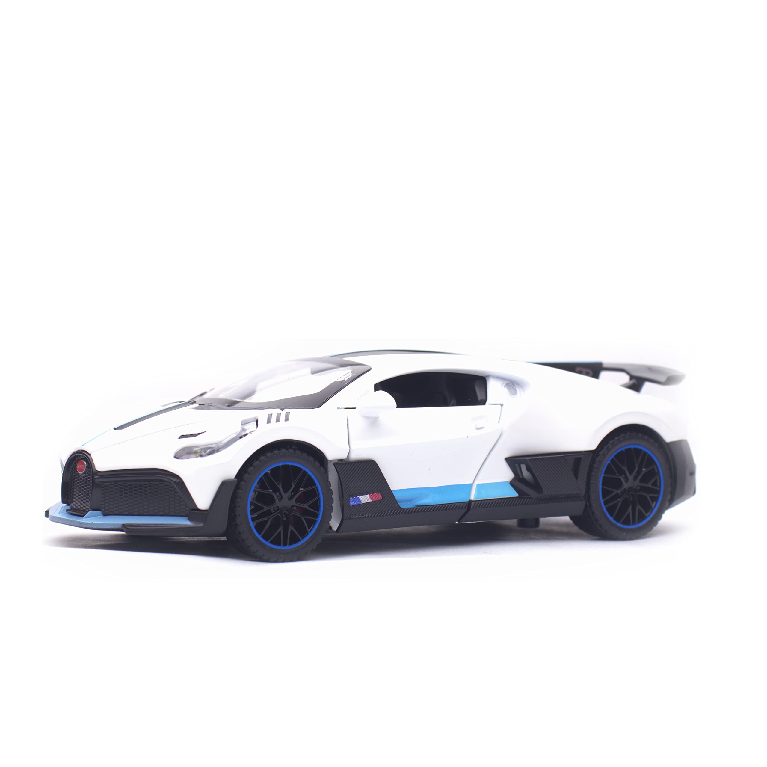 1/32 BUGATTI DIVO Diecast Car model,Zinc Alloy Casting Model Toy Car Pull Back Die cast Car, Toy Gift for Kids Toddlers Boys and Girls (WHITE)