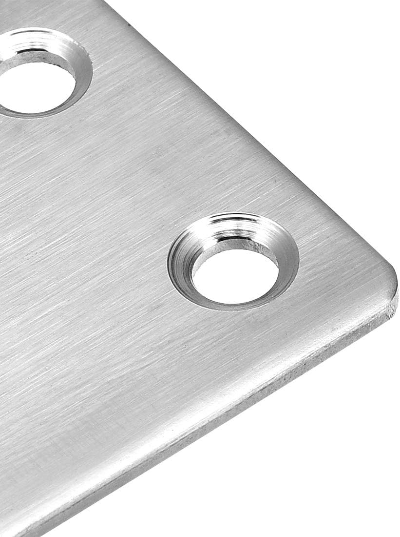uxcell Repair Plate, 47mm x 38mm, Flat Fixing Mending Bracket Connector, 12 Pcs