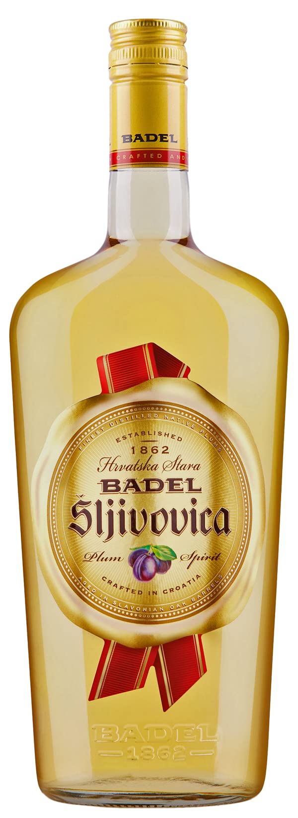 Badel Sljivovica | Plum Spirit | Alter Pflaumenbrand aus Kroatien | 1l. Flasche