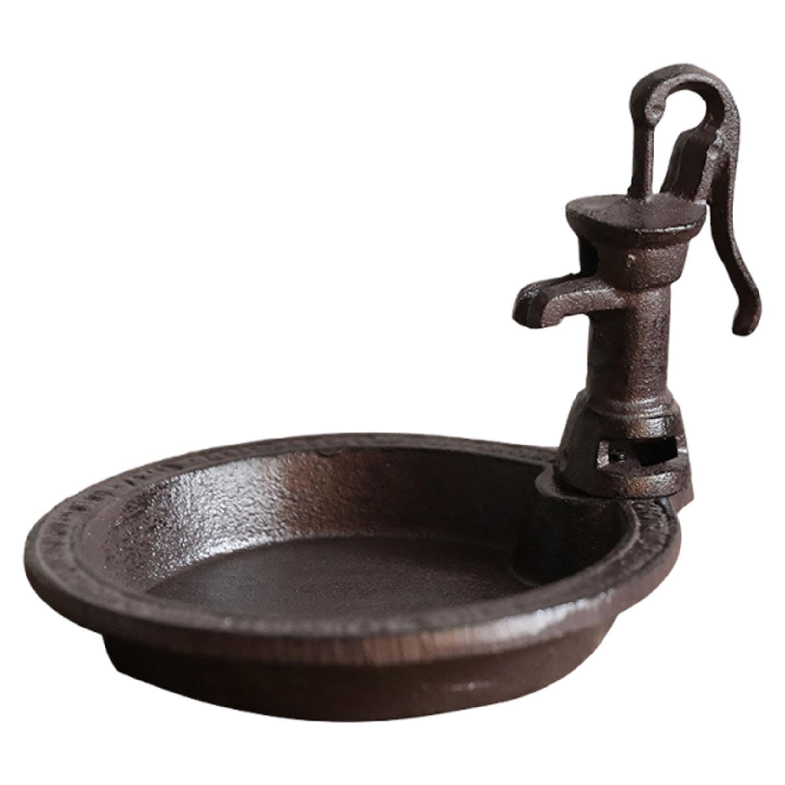 Comedero para Pájaros de Hierro Fundido, Estilo Retro, Amantes de Las Aves, para Terraza, Jardín Y Exteriores.