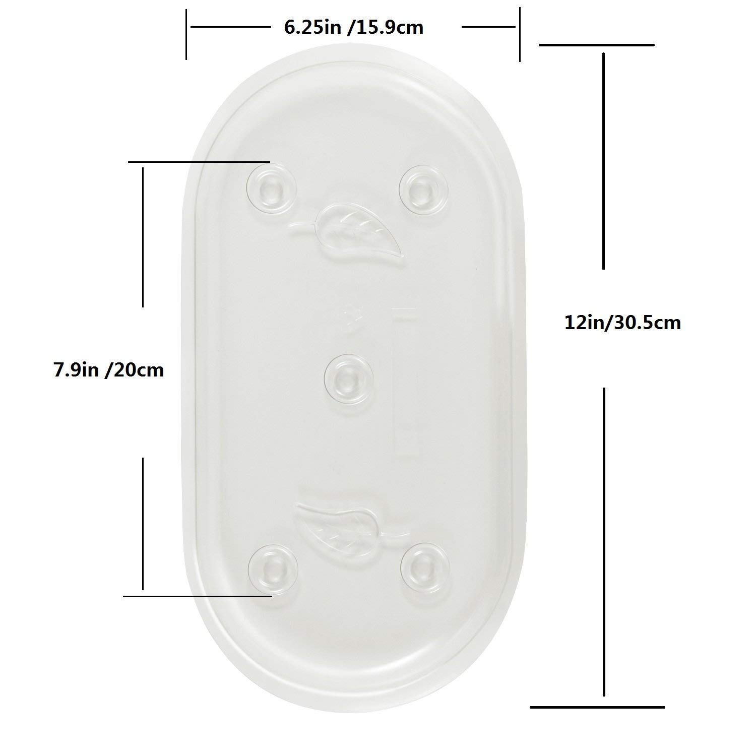 Idyllize Lot De 6 Soucoupes Robustes En Plastique Durable Pour Intérieur Et Extérieur, Soucoupes En Plastique Transparent Super épais (20,3 Cm