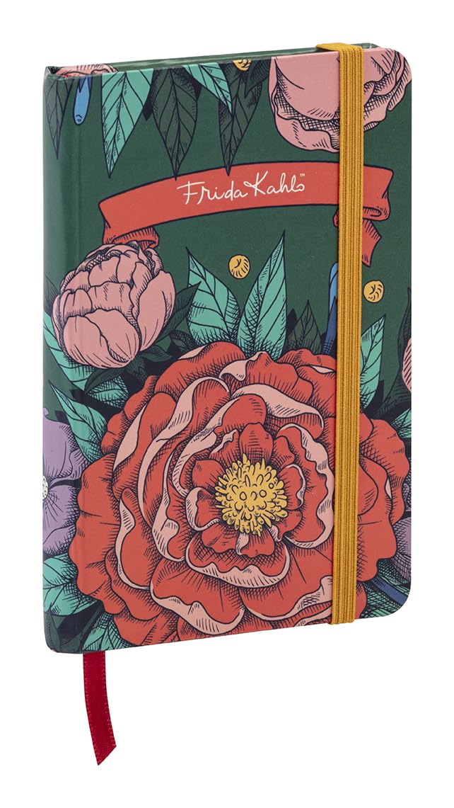 Clairefontaine - 116216C - Rigid Bordered Notebook Floral Decor Frida Kahlo A6 10.5x14.8cm 160 Plain Pages Ivory Paper 90g, Elastic closure, Bookmark, Mixed