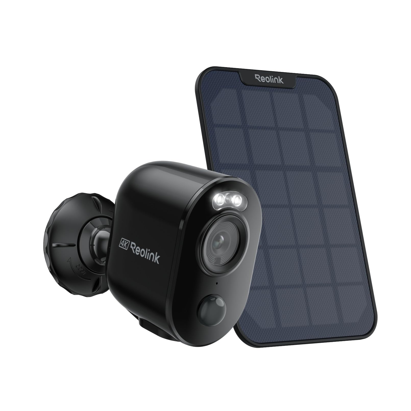 Reolink 4K Camara de Vigilancia WiFi Exterior con Batería Recargable, 8MP Solar Cámara WiFi de 2,4/5 GHz, Visión Nocturna Color, Detección Smart, Compatible con Alexa, Argus 3 Ultra(Negro)+Panel Solar