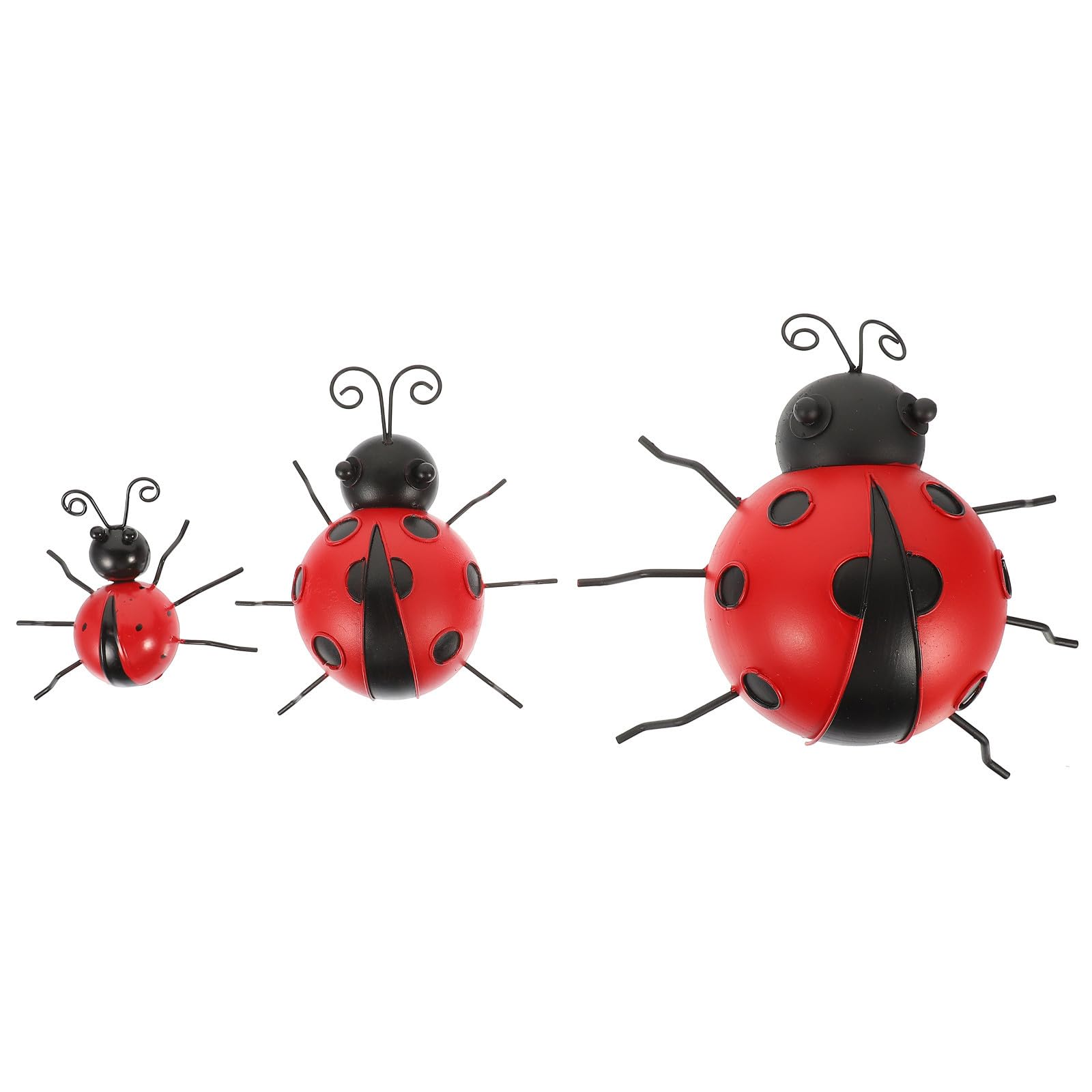 Mariquita de hierro MAGICLULU con diseño artístico rojo para exteriores