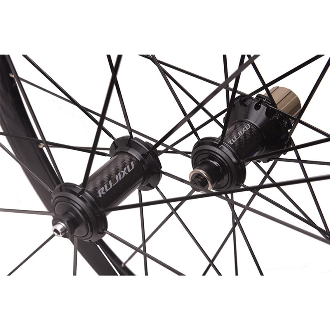 Koła rowerowe szosowe 700C 40mm felga V-brake Clincher zestaw kół Quick Release Straight Pull piasta węglowa Fit 8 9 10 11 kaseta prędkości (kolor: 700C czarny)