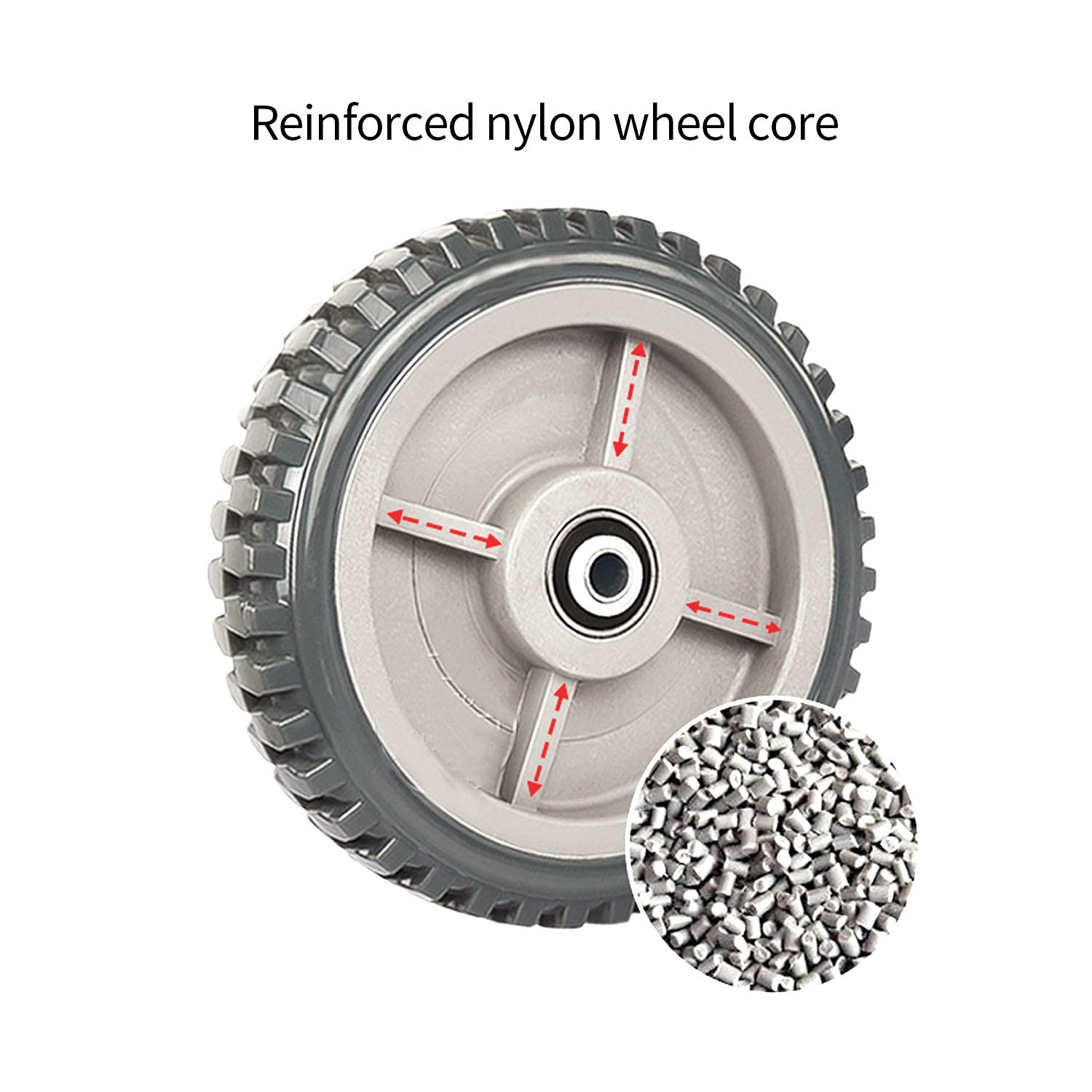 uyoyous 4 ruote per piastre da 150 mm, con 2 freni, ruote industriali, 2 ruote girevoli con freno, 2 ruote fisse per carichi pesanti 1000 kg