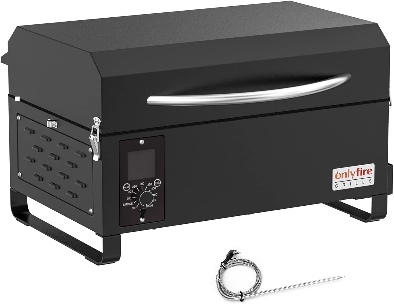 Onlyfire BBQ Wood Pellet Grill Smoker with Meat Probe