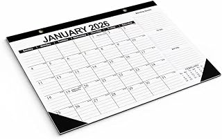 Desk Calendar 2026–2027, 18 Month Large Desk Calendar January 2026 to June 2027, 17 x 12 Inch Desktop Calendar with To-Do List, Notes & Julian Dates for Home Office